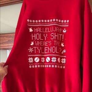 Red Holiday Graphic Sweatshirt